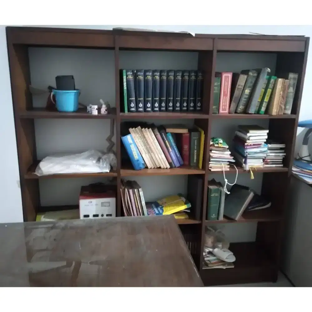 LEMARI RAK BUKU KAYU / WOOD BOOK SHELVES CABINET