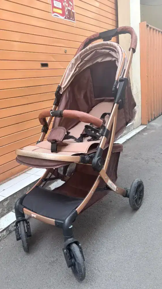 Stroller Labelle bekas mulus 95% upgrade kulit