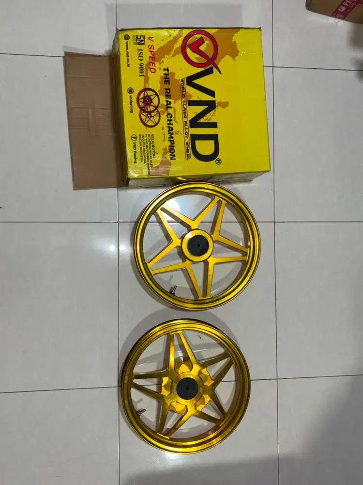 Velg VND V Speed Gold Ring 14 Honda Beat Street – Depan Belakang