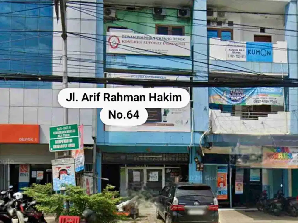 Dijual Lelang Ruko 3 Lantai Strategis Jl. Arif Rahman Hakim Dekat Stasiun Depok Baru