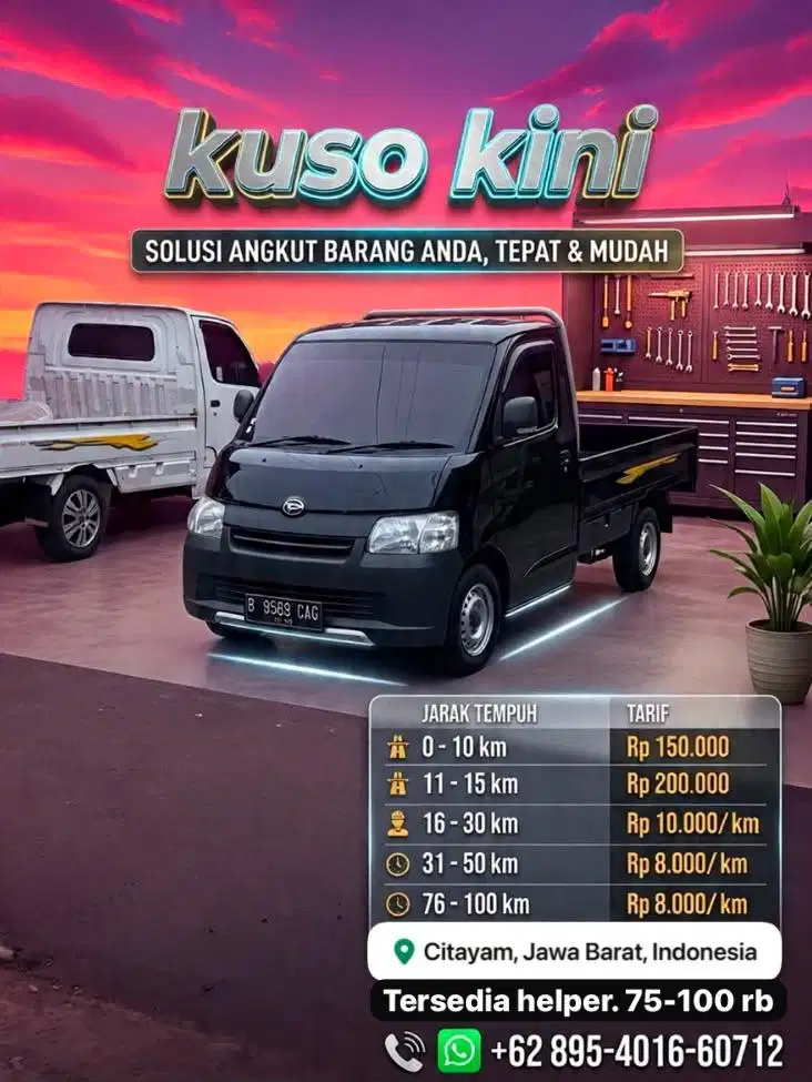 Sewa pickup dalam dan luar kota