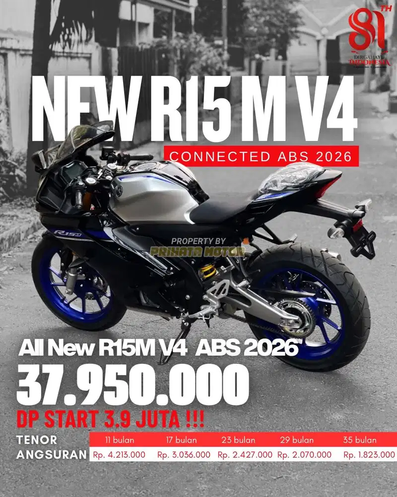 CREDIT DP MULAI 3.9 JUTAA YZF-R15M CONNECTED ABS 2026 PLAT JAKTIM !!!
