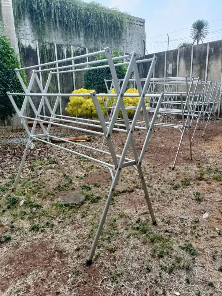 Jemuran Aluminium Jumbo 12 Palang – Kokoh – 6 Unit
