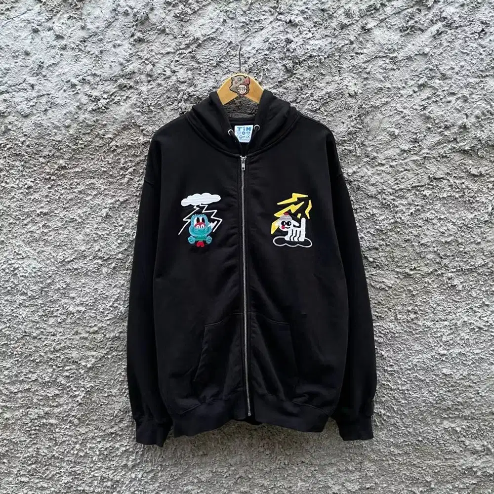 Hoodie Zipper Tim Komix Used Unisex Pria Wanita Size (XXL)