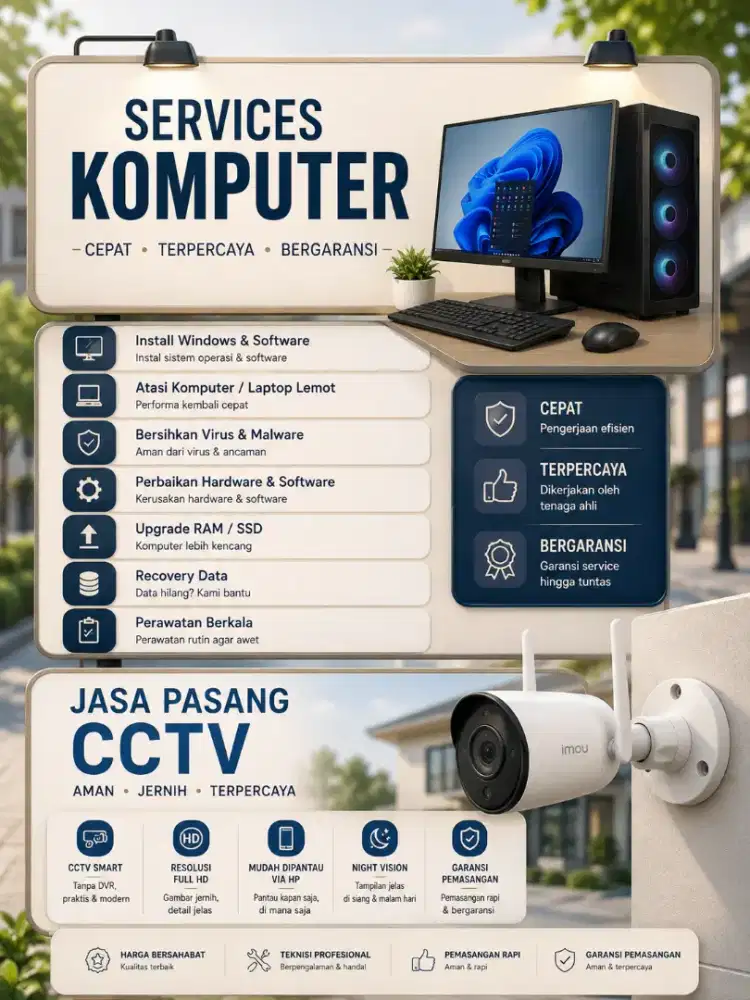 SERVICES KOMPUTER & JASA PASANG CCTV