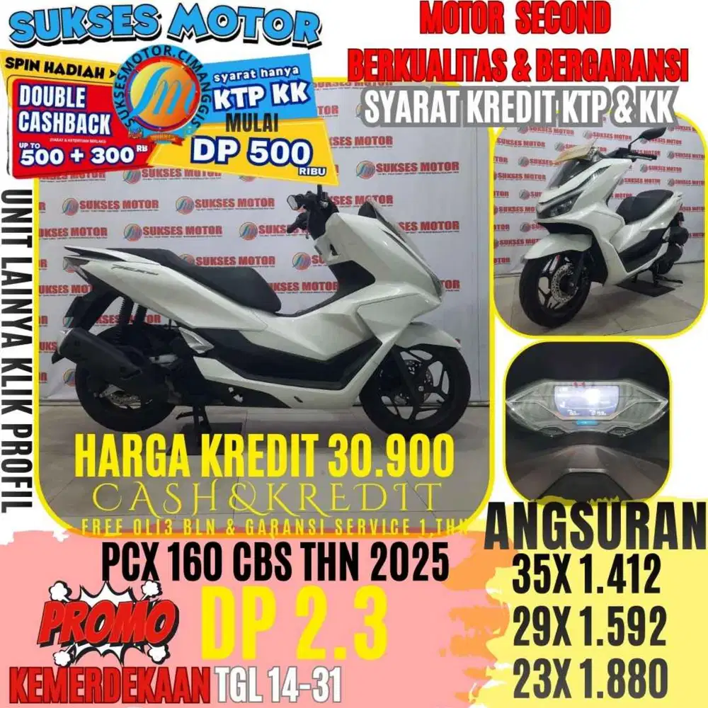 PCX 160 CBS TAHUN 2025 BERGARANSI CASHBACK UPTO 3OORBUAN