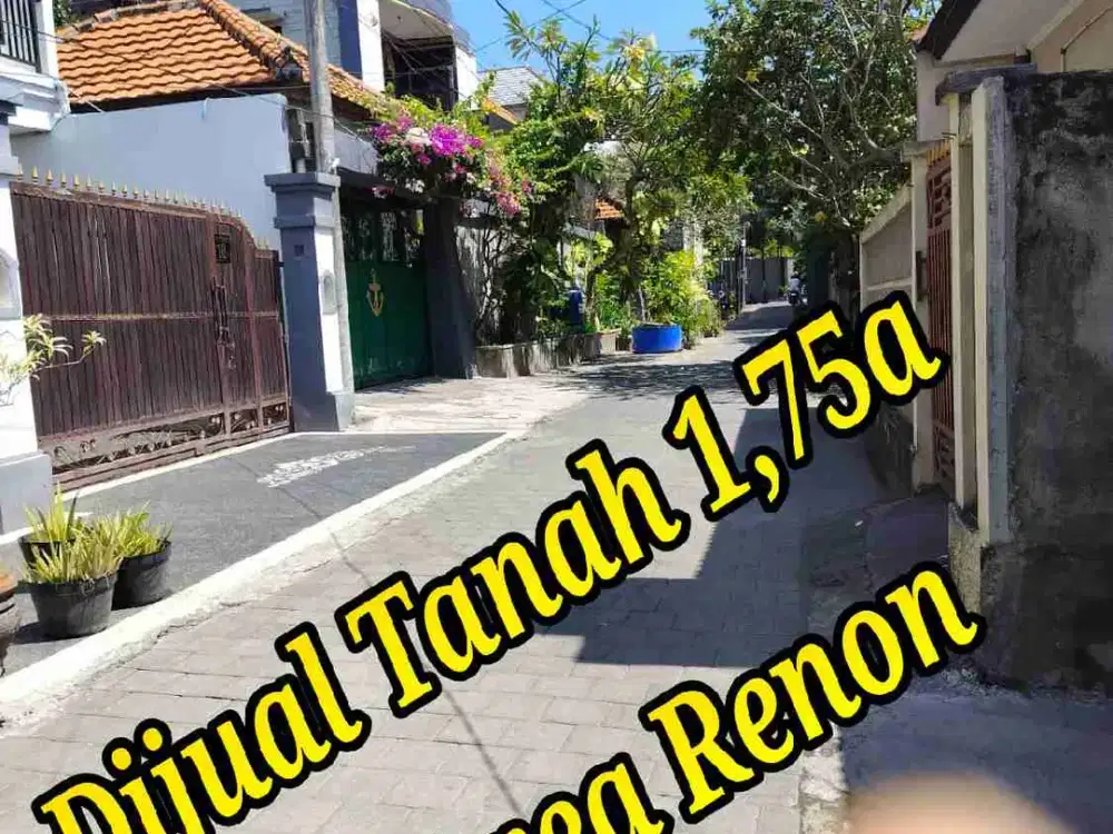 Dijual Tanah 1,75a di Jln Tukad Balian Renon Denpasar Bali
