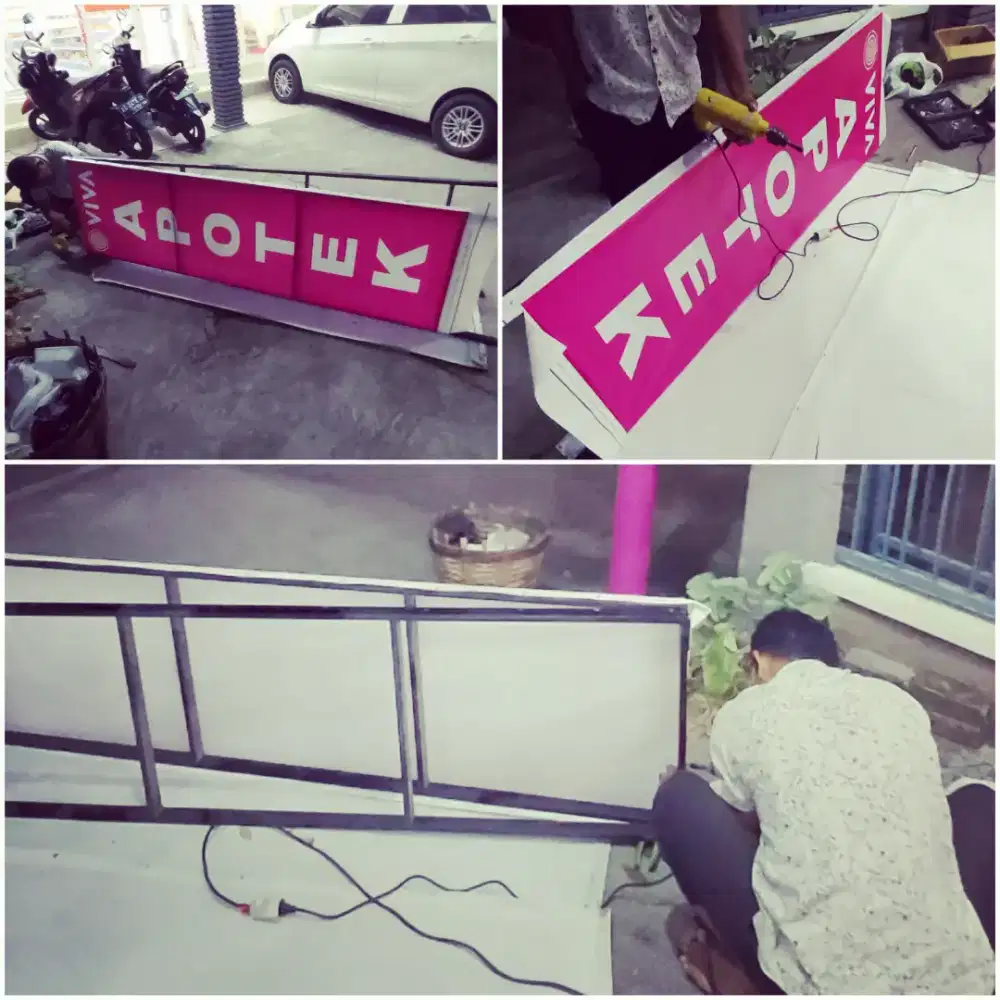 Papan nama toko, Jagrak segitiga banner MmT