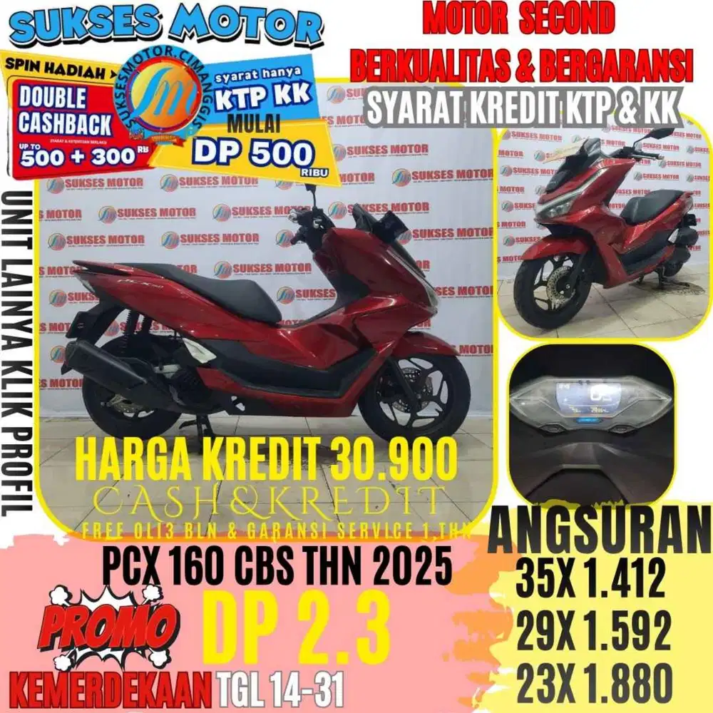 PCX 160 CBS TAHUN 2025 BERGARANSI CASHBACK UPTO 3OORBUAN