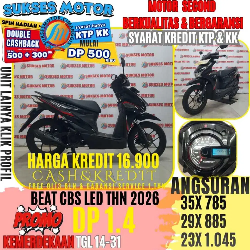 NEW BEAT CBS LED TAHUN 2026 BERGARANSI CASHBACK UPTO 3OORBUAN