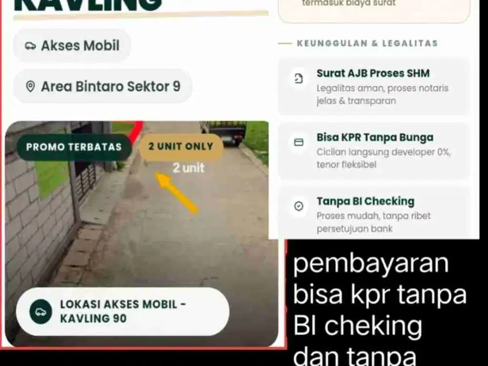 miliki kavling premium harga bersahabat