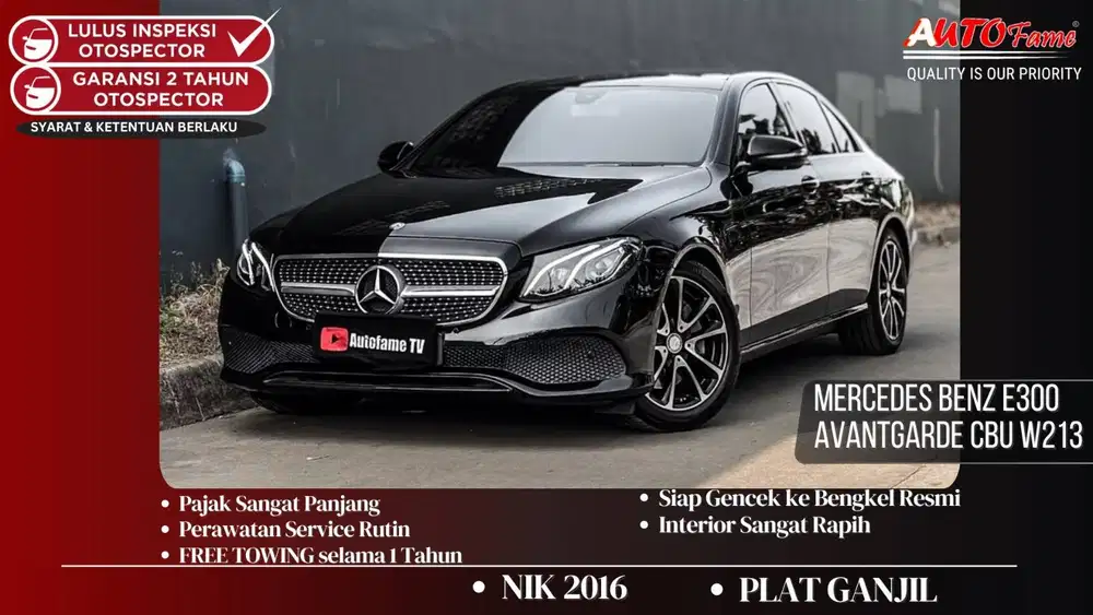 Mercedes Benz E300 Avantgarde CBU W213 NIK 2016 Akhir Black On Black