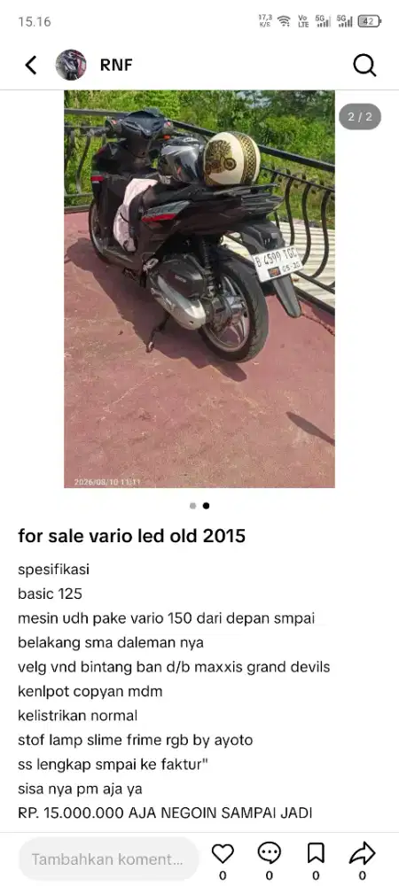 Vario led old 125