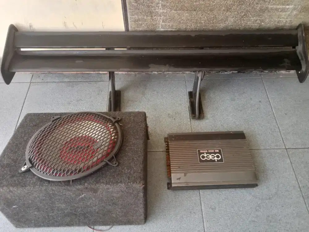 Sub Wofer + Power 4 chn+ Spoiler Tas