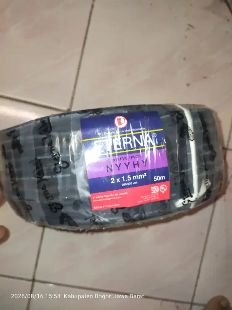 Kabel Eterna NYYHY 50m 2x1,5 serabut