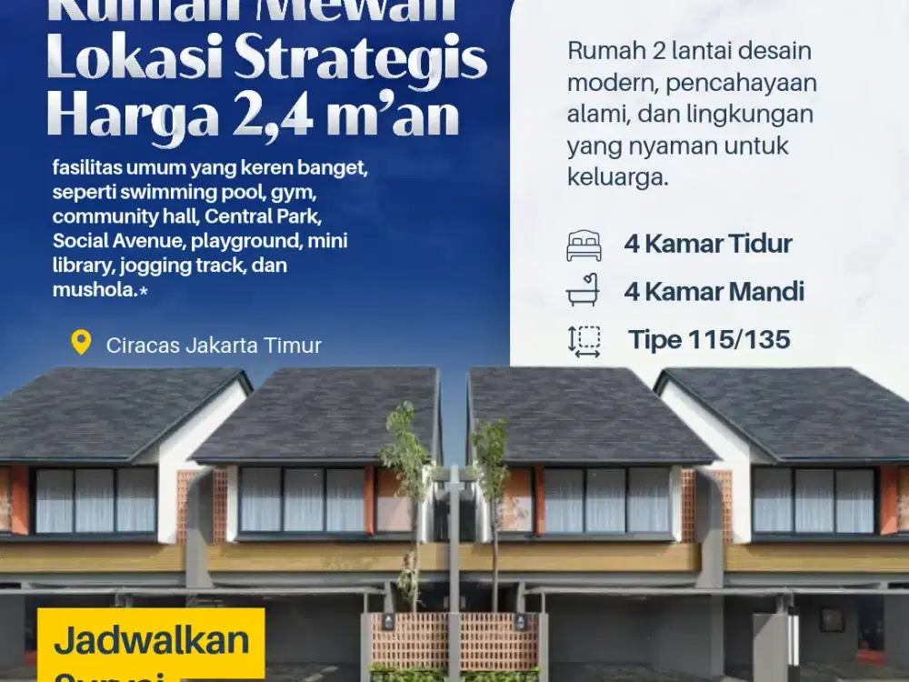 RUMAH MEWAH BARU DI CIRACAS JAKARTA TIMUR