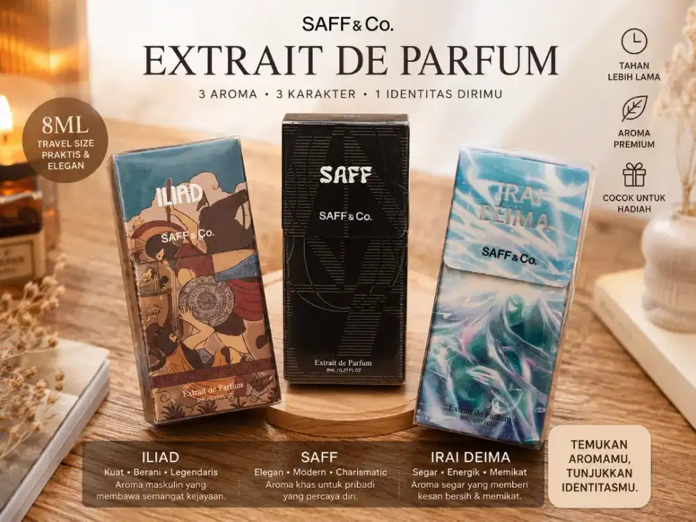 (BARU TERSEGEL) SAFF & Co Extrait De Parfum (8 ml)