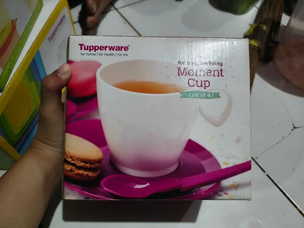 cangkir 3 set lengkap tupperware original ya jual murah