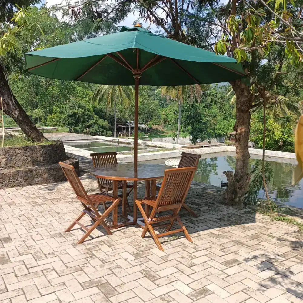 Kursi taman,tenda minimalis,payung jati,kursi makan outdoor