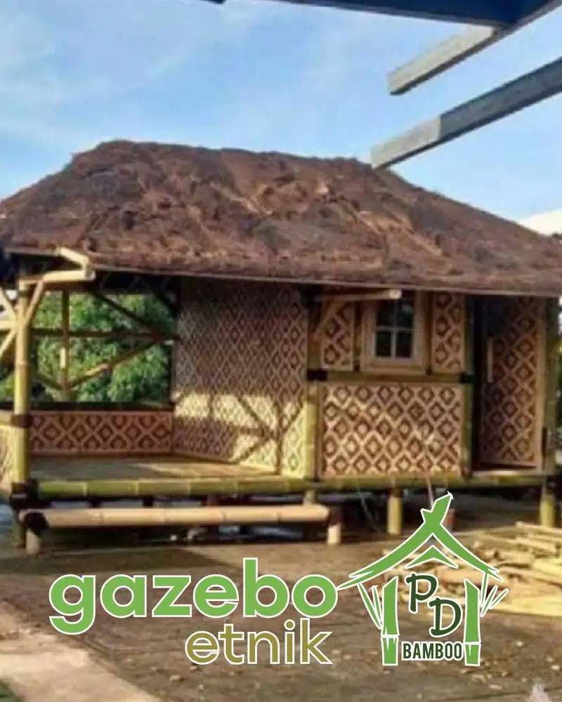 Jasa Pembuatan Gazebo/Saung Bambu, Furnitur, Ornamen & Dekorasi Bambu