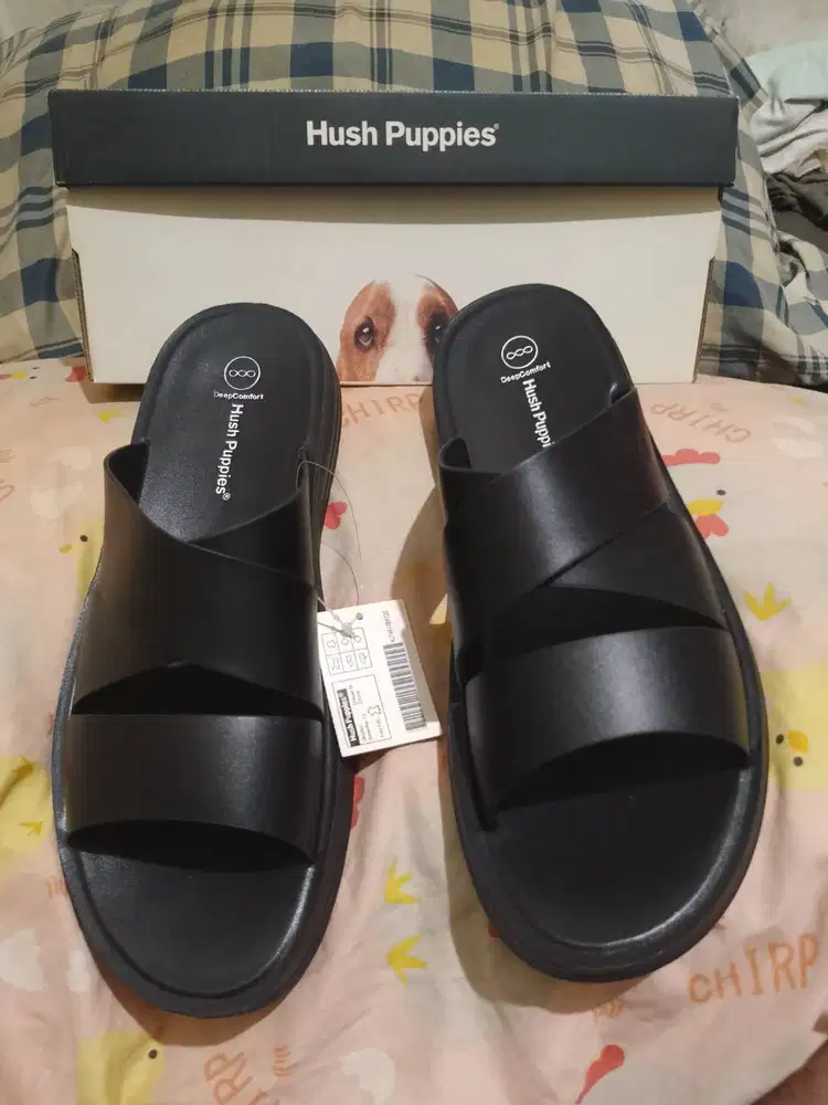 Sandal Hush Puppies Hugo Cross - Warna Hitam - Belum pernah dipakai