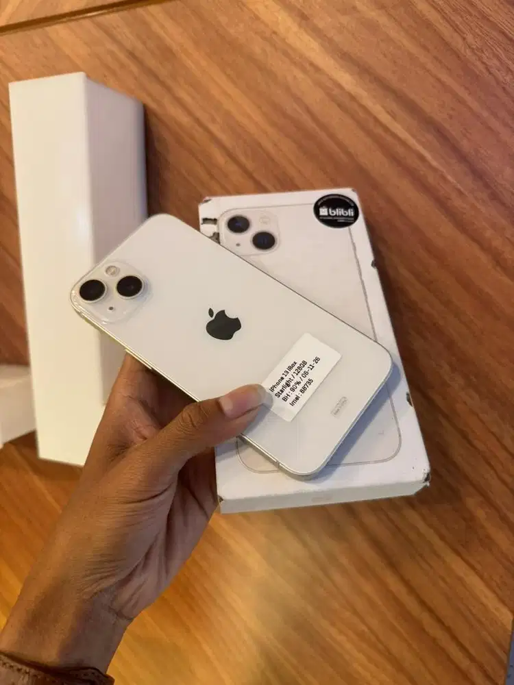 Iphone 13 128gb ibox starlight garansi jalan