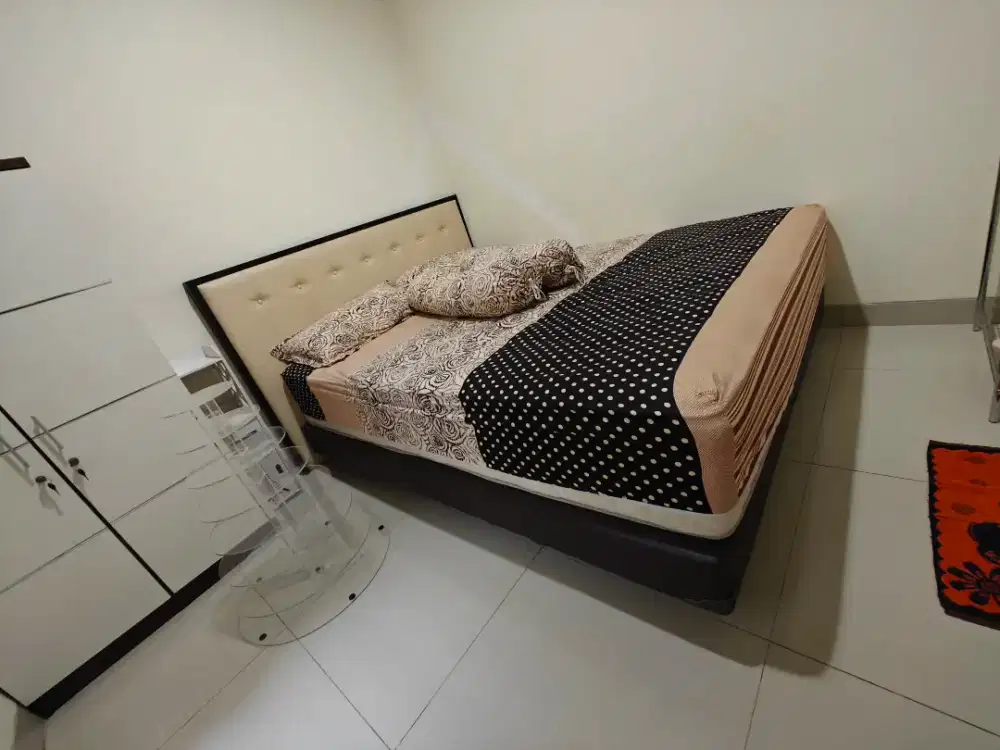 Kasur komplit + dipan + head board ukuran lebar 160cm panjang 200cm