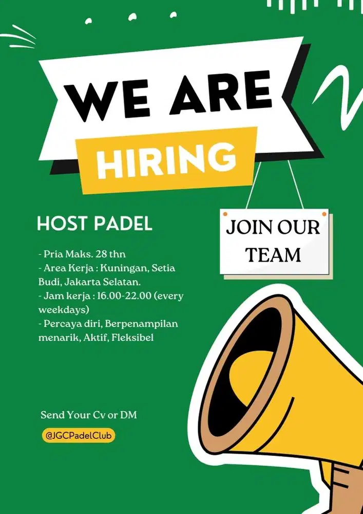 Di Butuhkan Host Padel