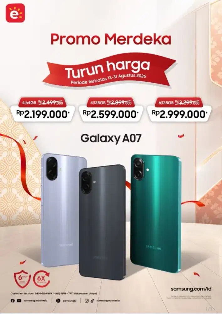 samsung galaxy A07 promo cashback 300ribu