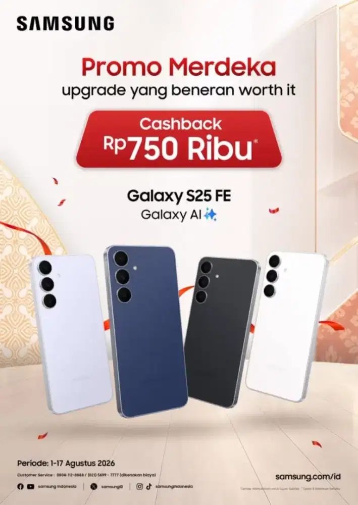 samsung s25fe promo cashback 750rb cicilan tenor hingga 24bulan