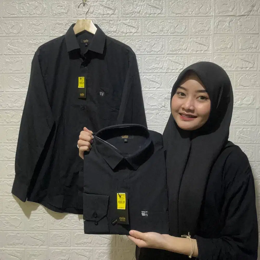 Obral Baju Kemeja Hitam ori Matahari