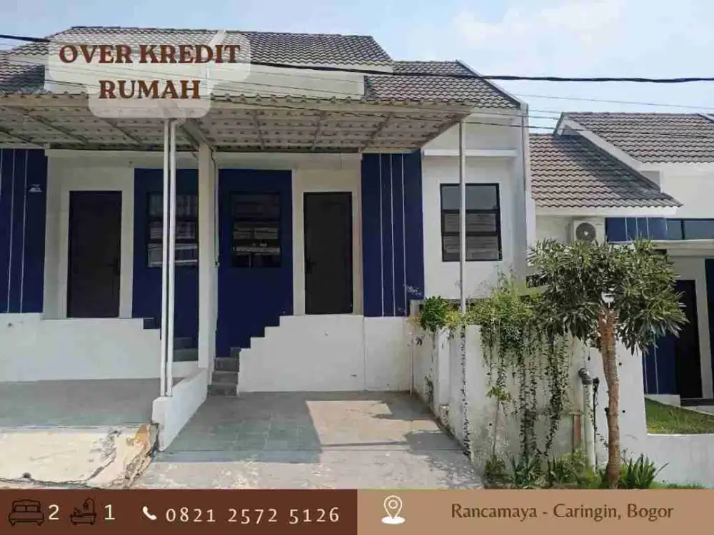 Rumah Over Kredit 59JT ccln 2 jtan dkt Tol di Rancamaya Caringin Bogor