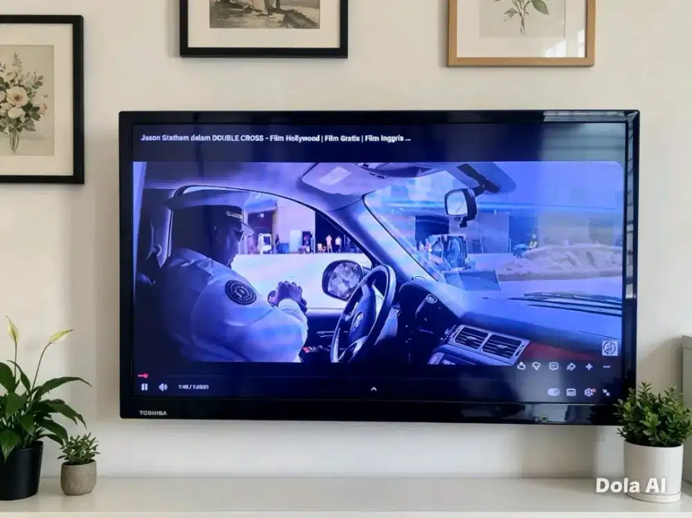 LED TV ANALOG TOSHIBA 24 inch layar bening !!!