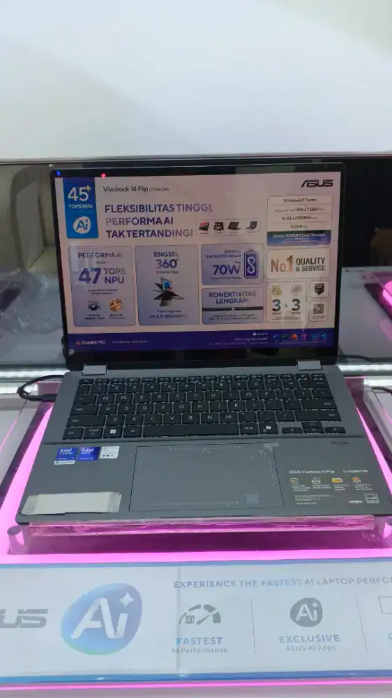 Cicilan laptop Asus Vivobook flip 14 mulai 1jutaan