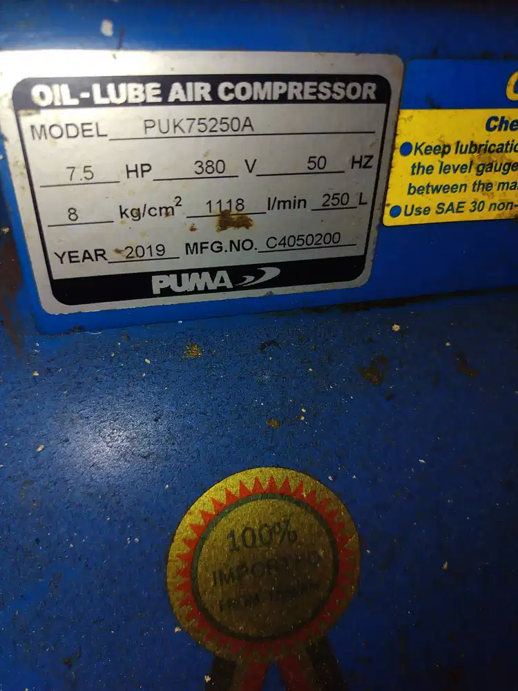 Jual kompresor puma 7,5 hp,5hp,dan3hp