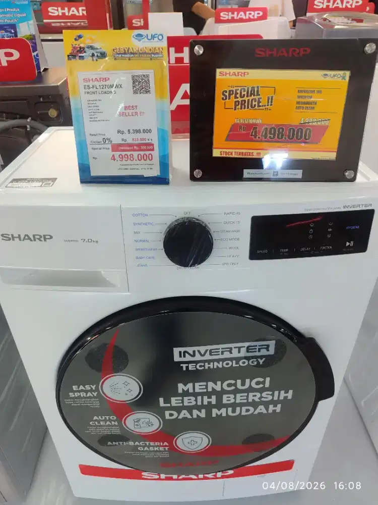 Sharp Inverter ES FL1270 bisa cicilan Free DP bunga ringan