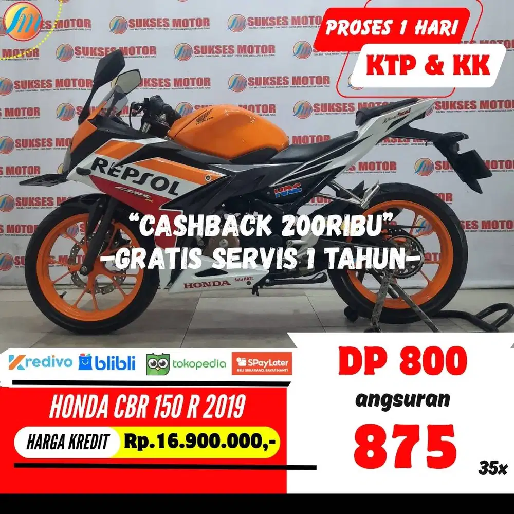 HONDA CBR 150 R 2019 BISA KREDIT MURAH DP 800RIBU ANGSURAN RENDAH