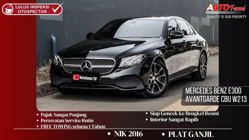 Mercedes Benz E300 Avantgarde CBU W213 NIK 2016 Akhir Black On Black