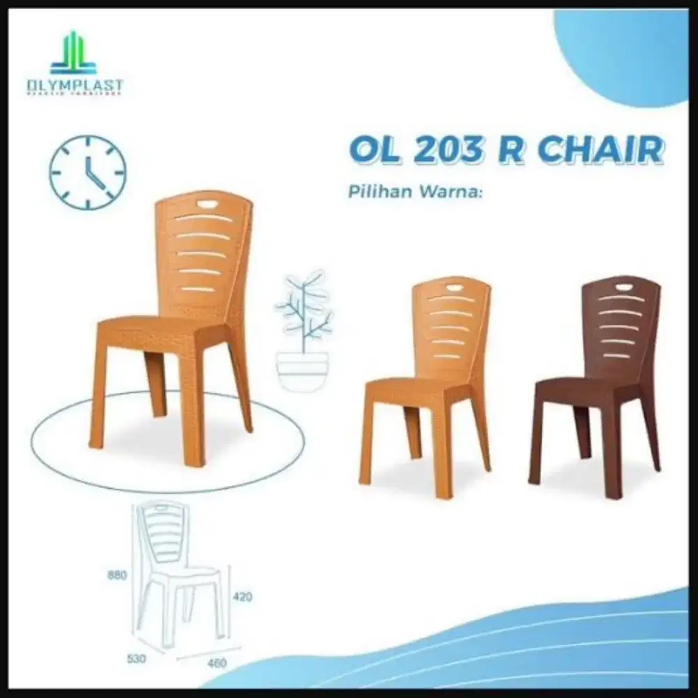 Kursi Plastik Olymplast OL 203 R