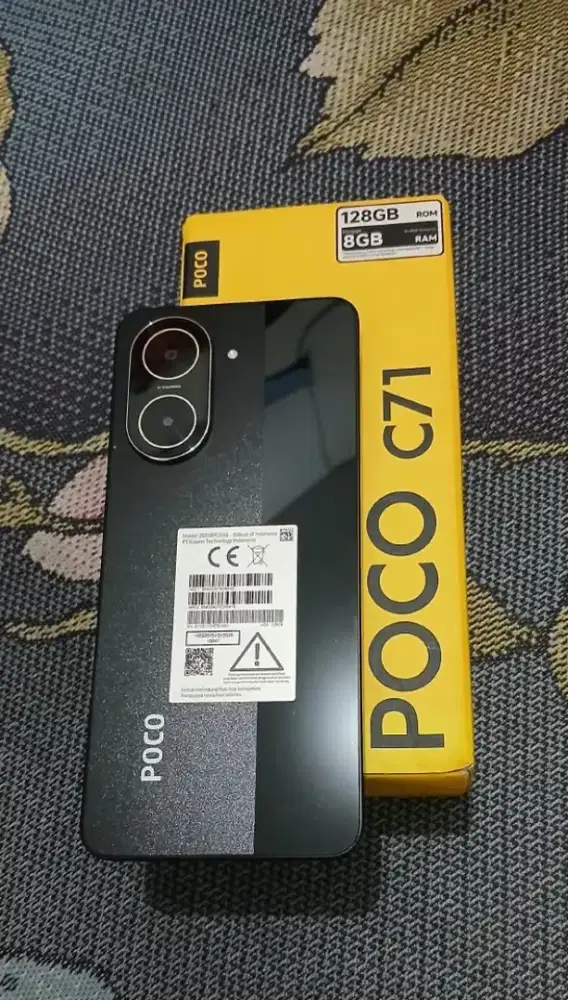 Poco c71 ram 8/128 full set dus buku charger softcase lengkap