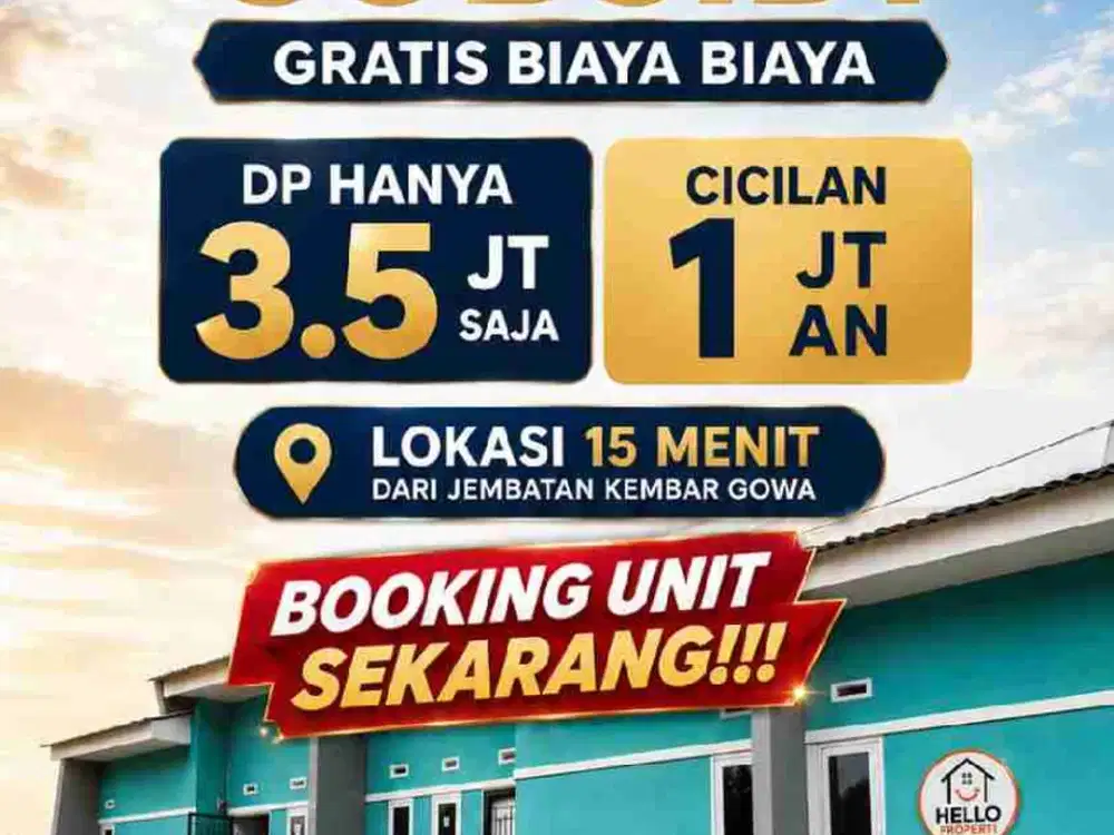 Rumah Subsidi Termurah Parangbanoa Pallangga dekat Jembatan Kembar