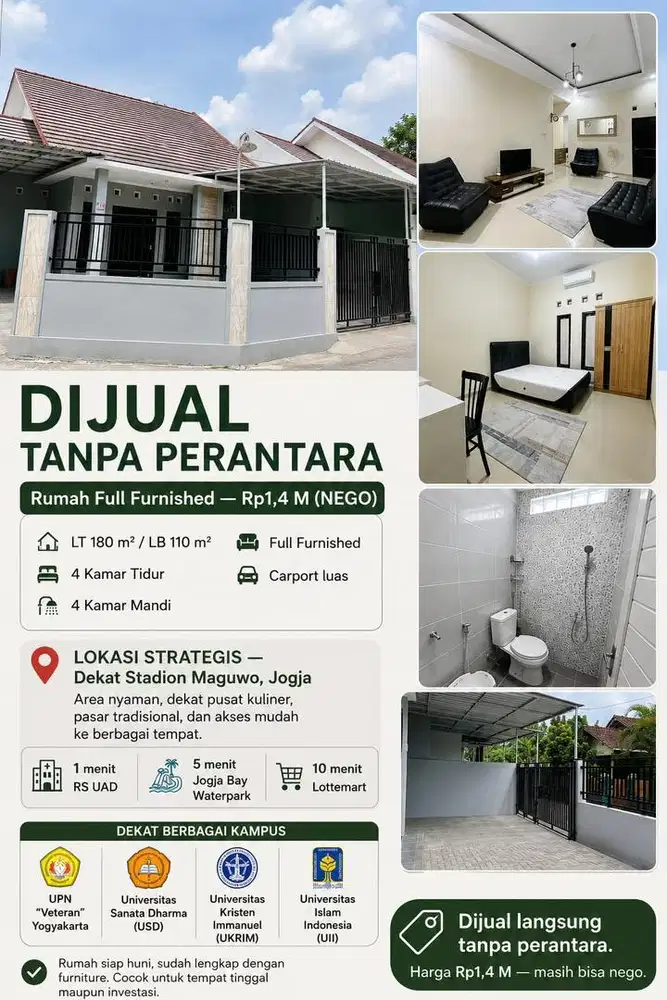 Jual Rumah Cepat Ngemplak Sleman