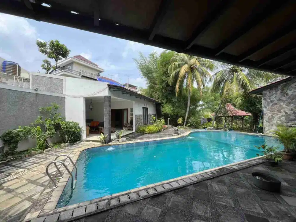 Rumah Mewah Murah Kolam Renang Villa Duta Bawah NJOP Hitung Tanah Akses Jagorawi Panduraya