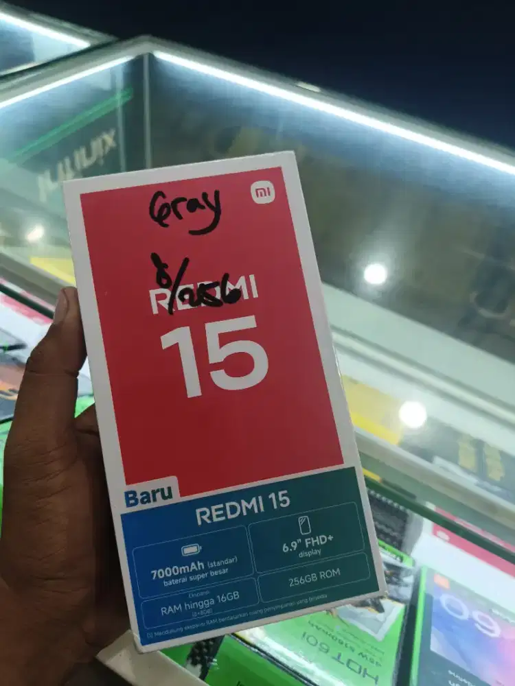 New redmi 15 ram8/256 garansi resmi 1 tahun