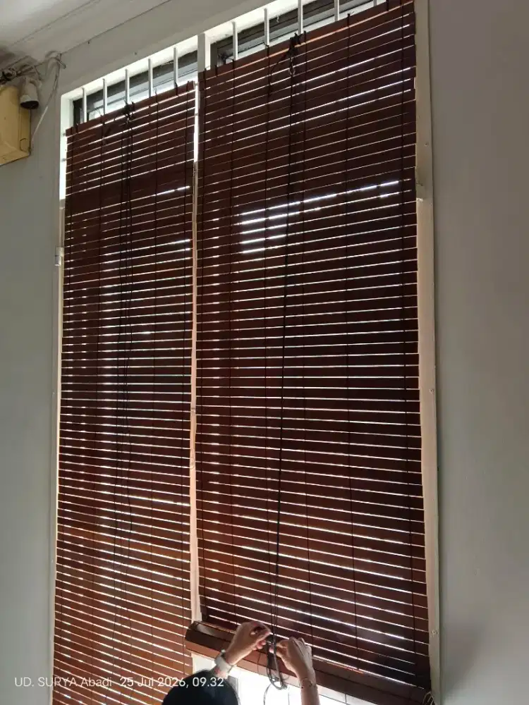 Wooden blind outdoor indoor
