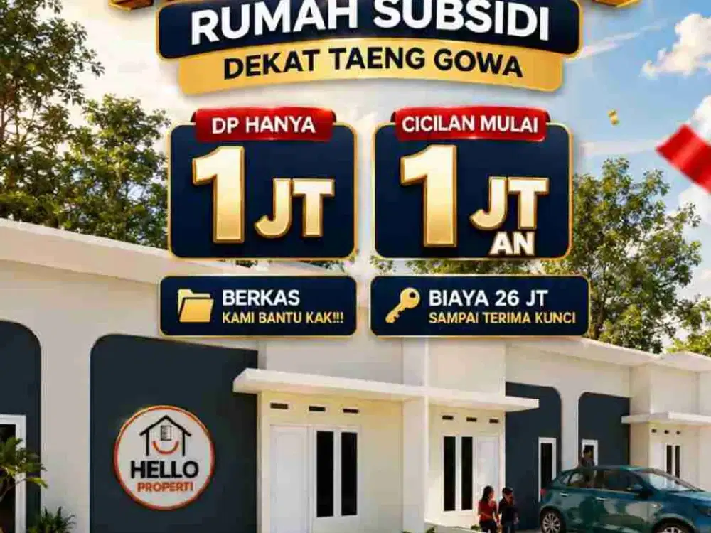 Rumah Subsidi dekat Stadion Kalegowa Pallangga
