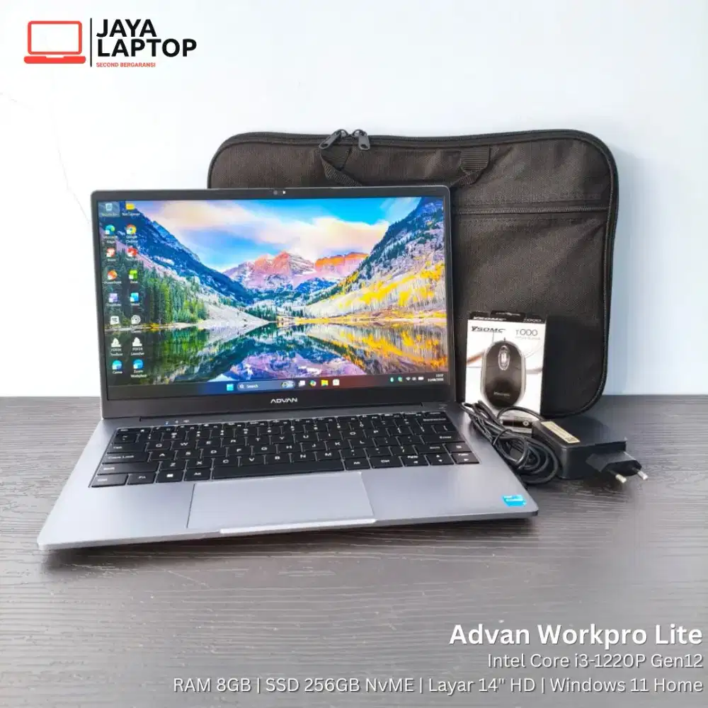 Advan Workpro Lite Core i3 Gen 12 RAM 8GB SSD 256 Laptop Second Bekas