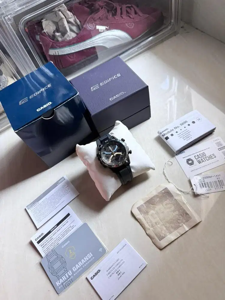 Jam Tangan Casio Edifice ECB 2000NP-1A Sospensione Analog Pria Men