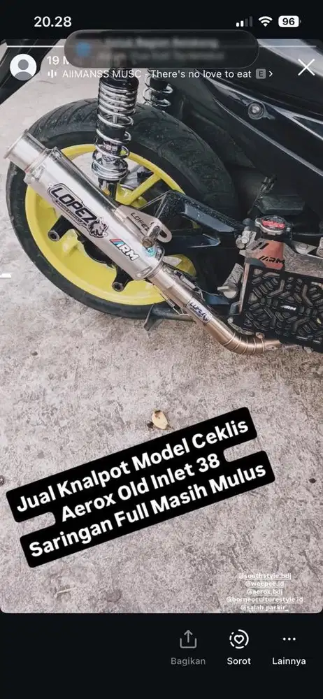 Knalpoet ceklis aerox old