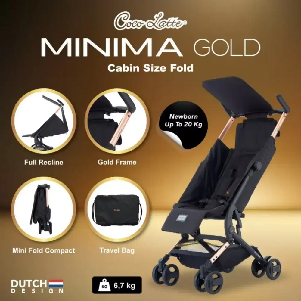 Jual stoler minima cocolatte black gold kondisi msih baru ya